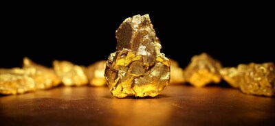 Closeup of a Big Gold Nugget