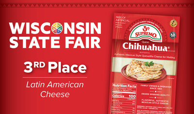 3rd Place, Latin American Cheese.