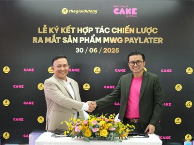The signing ceremony between Cake and MWG. Photo:Cake (PRNewsfoto/Cake By VPBank) The signing ceremony between Cake and MWG. Photo:Cake (PRNewsfoto/Cake By VPBank)