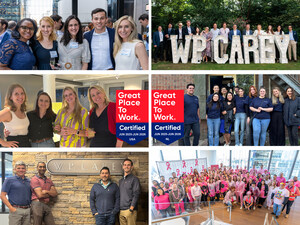 W. P. Carey Earns 2025 Great Place to Work Certification™ in the U.S. and Europe