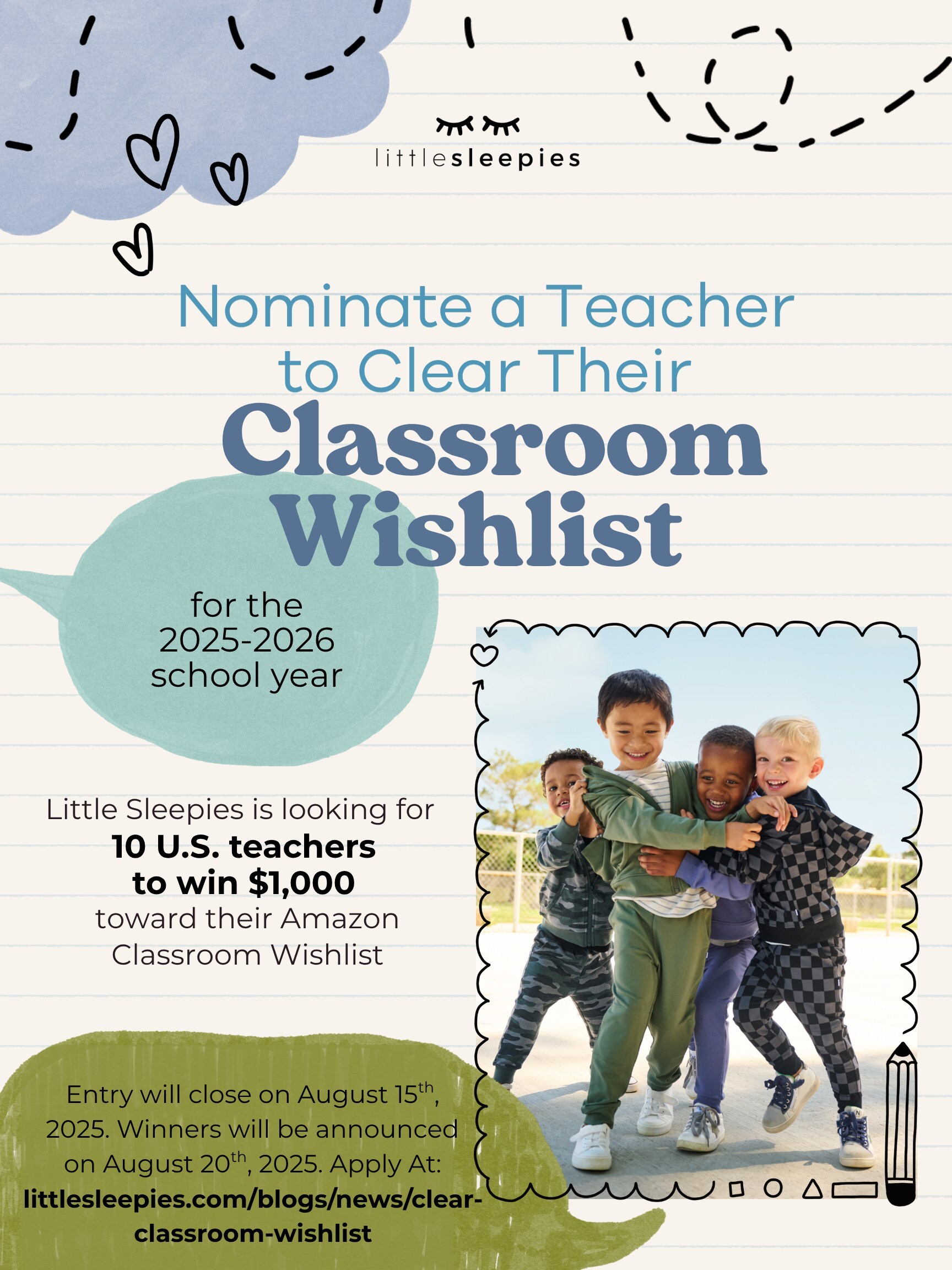 Little Sleepies Launches Nationwide Initiative to Clear Teachers' Classroom Wishlists