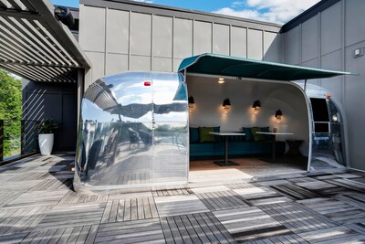 Skye Suwanee Airstream Lounger on Rooftop Terrace
