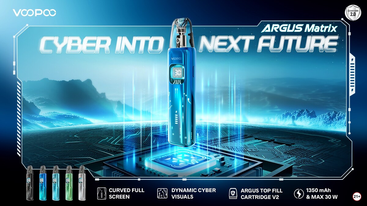VOOPOO Unveils ARGUS Matrix: Curved Full Screen, Cyber-Futuristic Design,  and Unmatched Performance