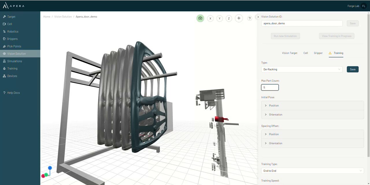 Apera AI Announces Forge Release Featuring New Advanced Cell Design, EOAT Mounting, and De-racking Training