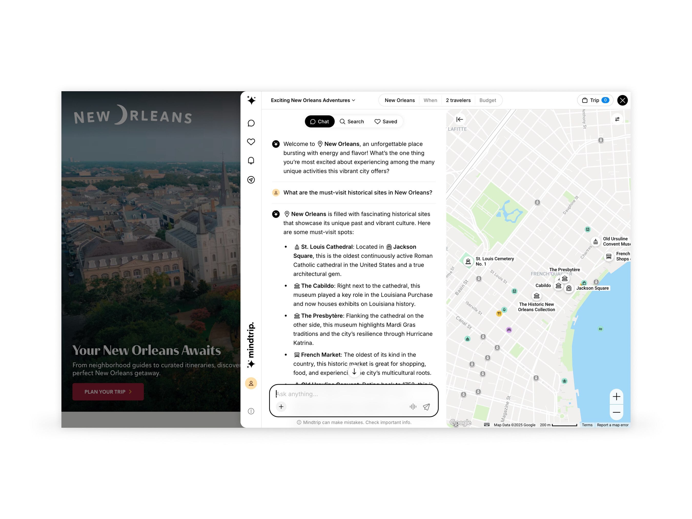 New Orleans & Company Partners With Mindtrip To Help Visitors Experience The Perfect Getaway To New Orleans, Powered By AI