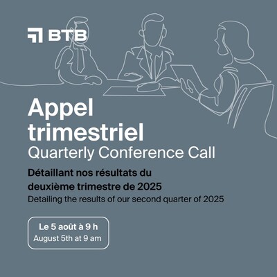 FPI BTB publiera ses résultats du deuxième trimestre 2025 et tiendra une conférence téléphonique