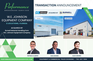Performance Brokerage Services Advises on the Sale of W.E. Johnson Equipment Company with Locations in Miami and Fort Myers, Florida