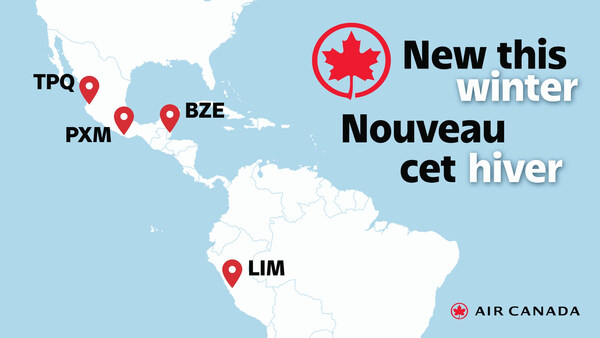 Air Canada today announced it is further expanding its winter 2025-26 network by resuming non-stop service to Lima, Peru with twice weekly flights from both Montreal and Toronto. (CNW Group/Air Canada) Air Canada today announced it is further expanding its winter 2025-26 network by resuming non-stop service to Lima, Peru with twice weekly flights from both Montreal and Toronto. (CNW Group/Air Canada)