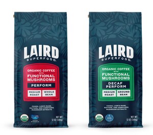 Laird Superfood® Broadens Functional Coffee Portfolio By Adding Functional Mushrooms To Whole Bean and Decaf SKUs