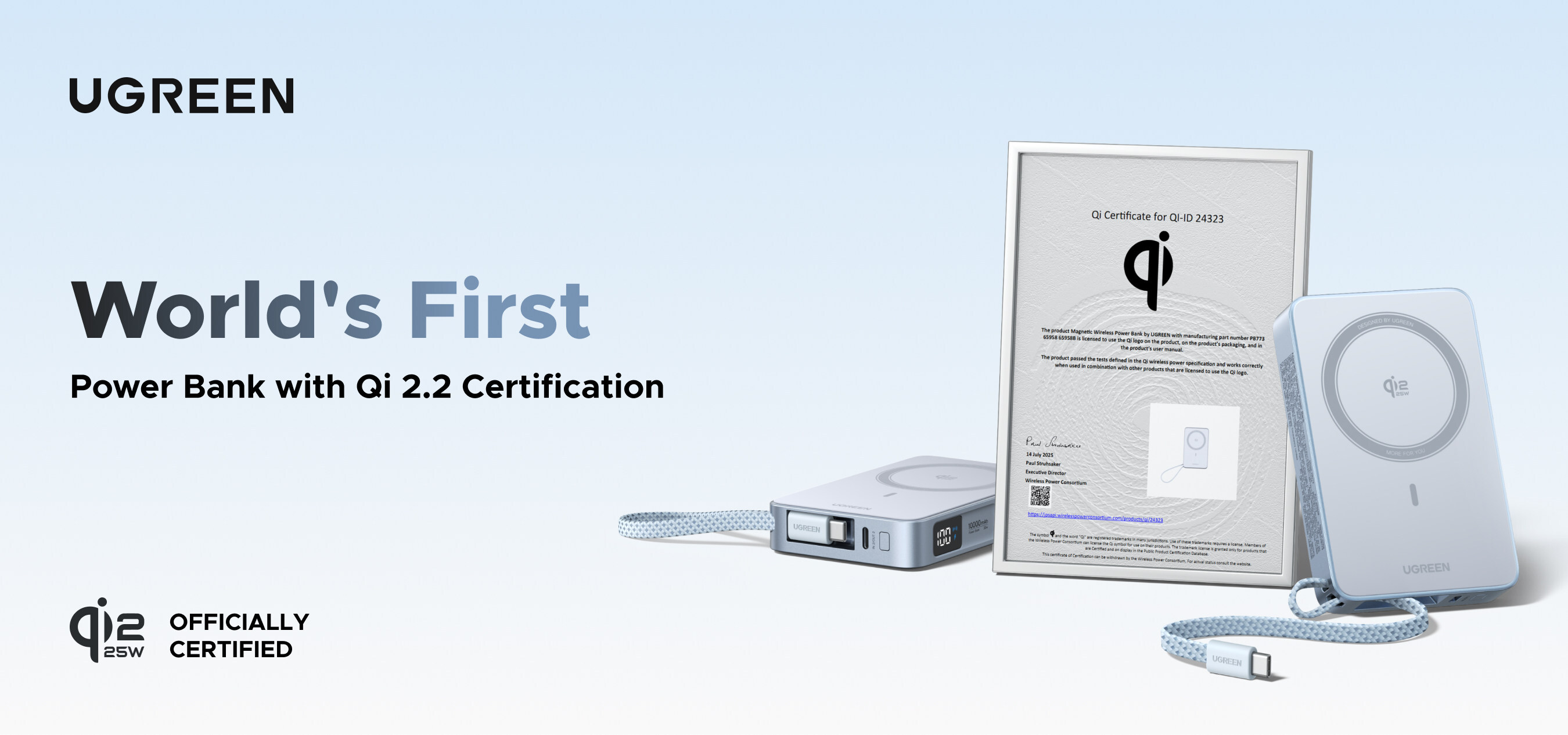 Il Primo Power Bank Certificato Qi 2.2 al Mondo: UGREEN MagFlow 25W Offre La Ricarica Wireless di Nuova Generazione
