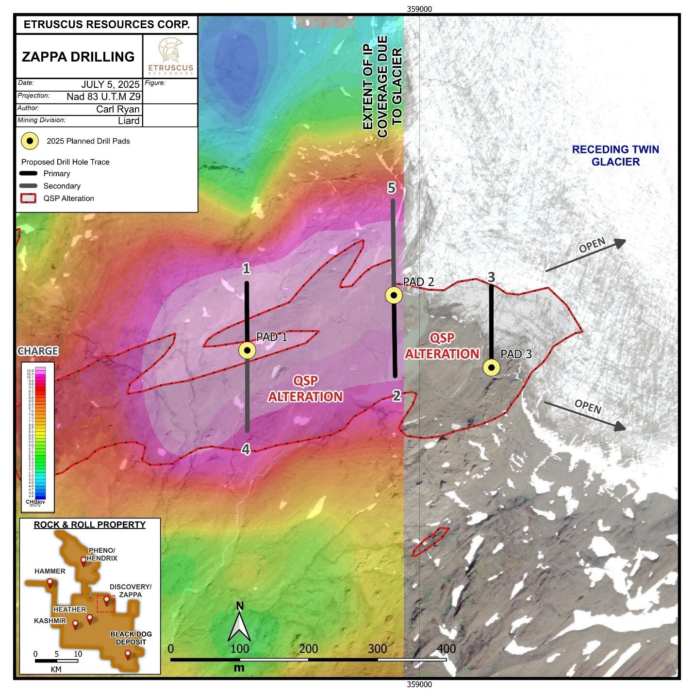 Planned Drilling Map at Zappa Target (CNW Group/Etruscus Resources Corp.) Planned Drilling Map at Zappa Target (CNW Group/Etruscus Resources Corp.)