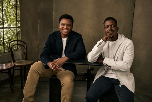 Rwazi co-founders Joseph Rutakangwa (left) and Eric Sewankambo (right), following the company’s $12M Series A to accelerate its AI copilot.