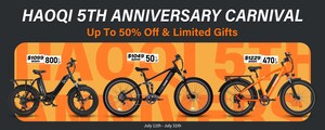 Celebrate HAOQI's 5th Anniversary: Enjoy Up to 50% Off, Free Ebikes &amp; More