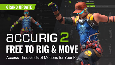 Reallusion announces a major upgrade to AccuRIG, artists now can browse and explore 4,500+ ActorCore motions without ever leaving AccuRIG 2.