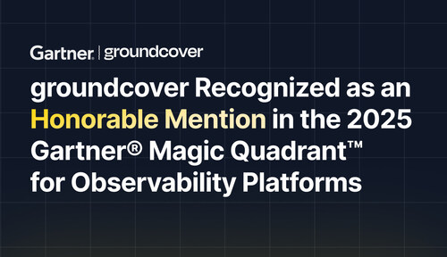 groundcover listed in the Gartner Magic Quadrant for observability.