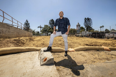 Jim Kirtley, executive director of the Palisades-Malibu YMCA, at the site of the destroyed YMCA