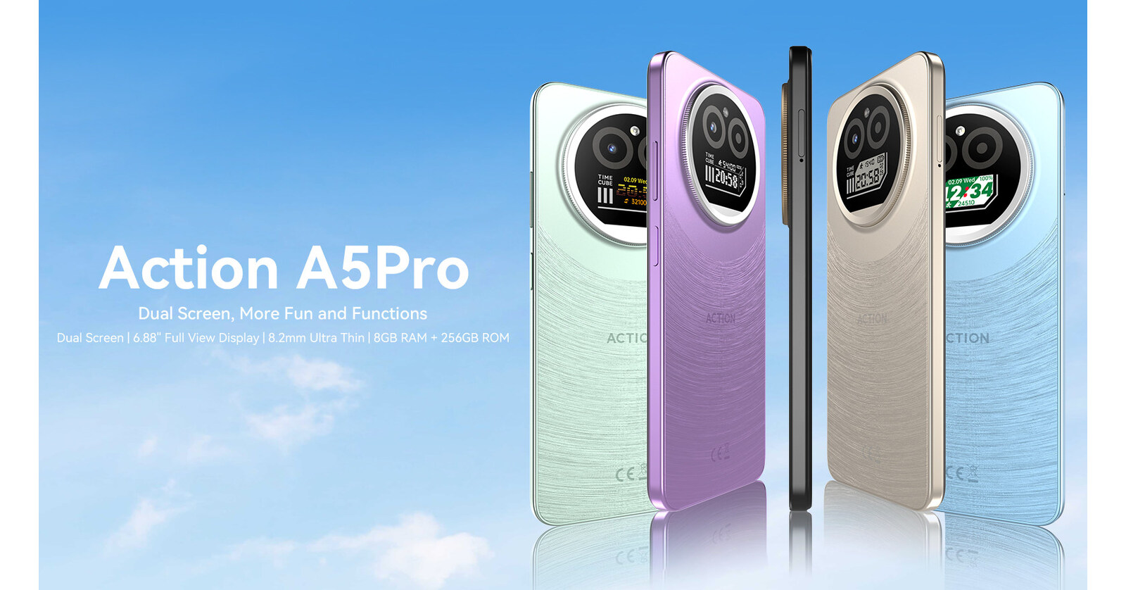 IIIF150 pr&eacute;sente ACTION avec le premier smartphone &agrave; double &eacute;cran 256 Go