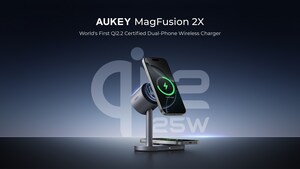 AUKEY Launches World's First Qi2.2 Dual-Phone Wireless Charger