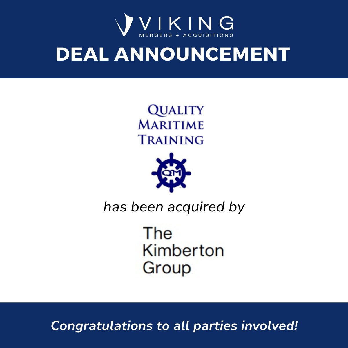 Quality Maritime Training Joins The Kimberton Group's Expanding Maritime Training Portfolio