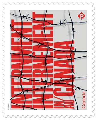 New stamp draws attention to history of civilian internment in Canada (CNW Group/Canada Post)