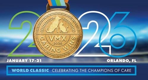 VMX 2026 Champions of Care theme artwork with gold medal. VMX 2026 Champions of Care theme artwork with gold medal.