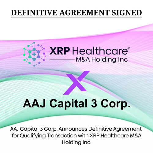 AAJ Capital 3 Corp. Announces Definitive Agreement for Qualifying Transaction with XRP Healthcare M&A Holding Inc.