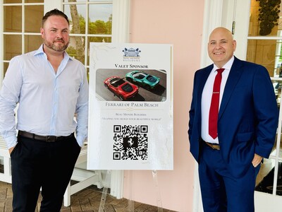 Ferrari of Palm Beach as the official valet sponsor for Beau Monde Builders grand opening party at The Colony Hotel.