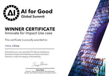 vivo was selected as one of the Innovate for Impact Use Case winners. vivo was selected as one of the Innovate for Impact Use Case winners.