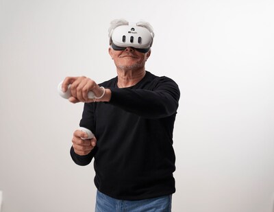 Patient using XRHealth VR Headset