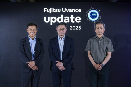 From left to right are Yoshinami Takahashi, Corporate Executive Officer, Corporate Vice President, COO (in charge of Solution Services), Head of Global Business Solutions of Fujistu, Allen Lien M.D. Dr.PH, President of Acer Medical and Hideto Okada, Head of AI Strategy and Business Development Unit of Fujistu