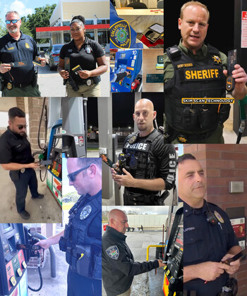 Law enforcement take to social media and news outlets to demonstrate skimmer detection using Skim Scan and Skim Swipe skimmer detectors