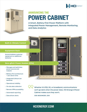 HCI Energy Launches its Power Cabinet: A Smart, Battery-first Power Platform with Data-driven Alerts and Remote Monitoring