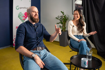 Marcin Świerkot, CEO of Gamefound and Julie dePontbriand, CEO of Indiegogo