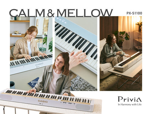 Casio Debuts PX-S1100 Digital Piano in Two Limited Edition Colors: Calm Blue and Mellow Beige Casio Debuts PX-S1100 Digital Piano in Two Limited Edition Colors: Calm Blue and Mellow Beige
