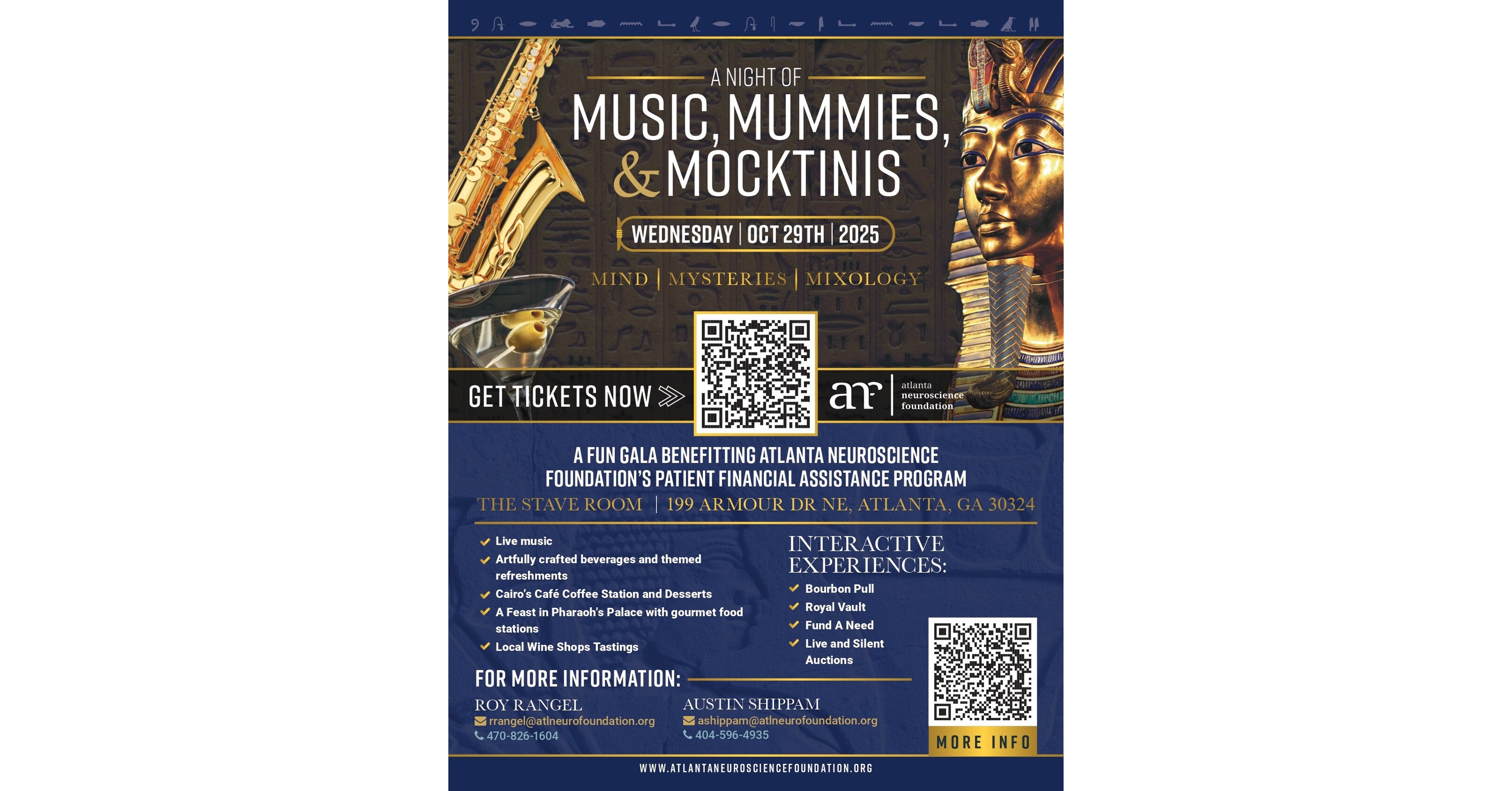 A Night of Music, Mummies & Martinis: Atlanta Neuroscience Foundation Gala Returns October 29 A Night of Music, Mummies & Martinis: Atlanta Neuroscience Foundation Gala Returns October 29