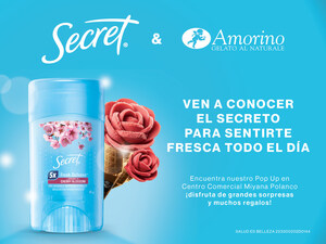 Secret Desodorante x Amorino: la Pop-Up más FRESCA llega a Polanco
