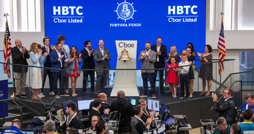 Founders of Fortuna Funds, Mark Adams and Joe Sando, rang ceremonial bell at Chicago Board Options Exchange (Cboe). Founders of Fortuna Funds, Mark Adams and Joe Sando, rang ceremonial bell at Chicago Board Options Exchange (Cboe).