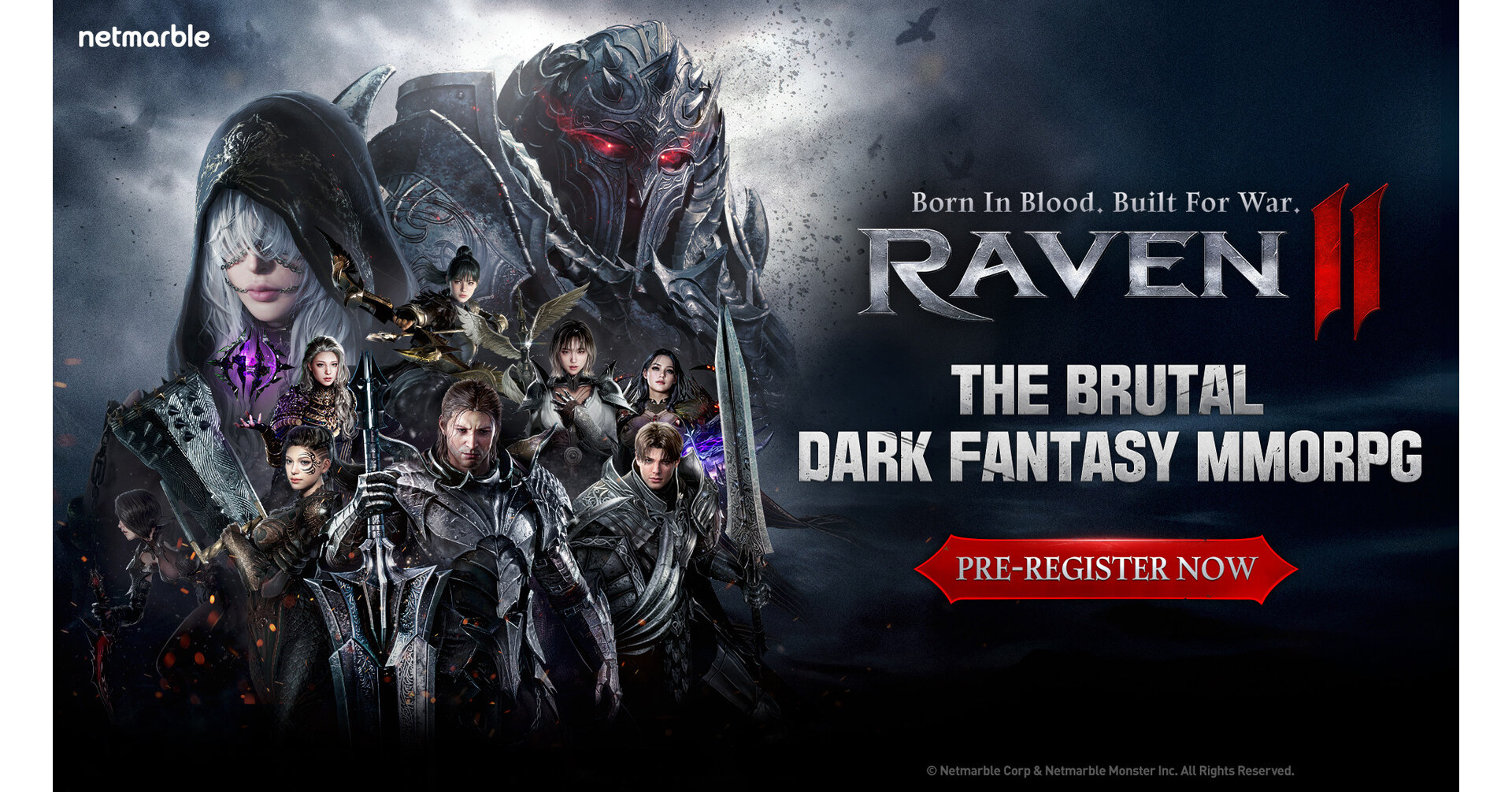 NETMARBLE LUNCURKAN MMORPG BERGENRE "DARK FANTASY", "RAVEN2", SECARA GLOBAL