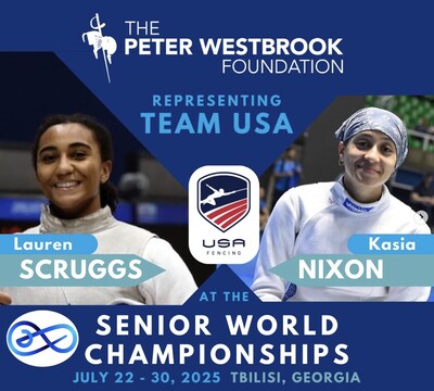PWF Fencers Lauren Scruggs and Kasia Nixon at the Senior World Championships