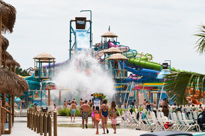 Splash Island opens at Hurricane Harbor, Arlington, TX.