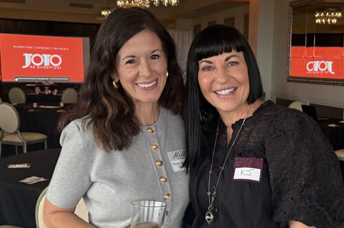 Karla Jo Helms with Paola Ballester, co-founder and CEO of EasyPA Karla Jo Helms with Paola Ballester, co-founder and CEO of EasyPA