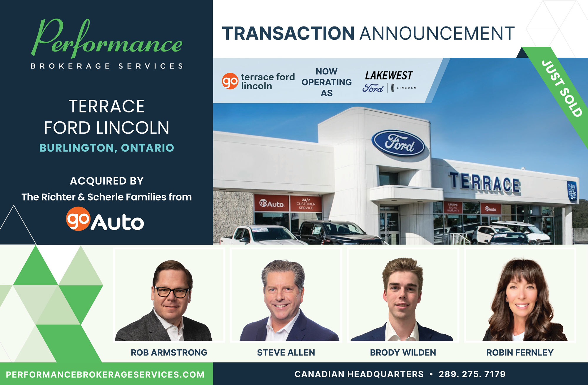 Terrace Ford Lincoln Acquired by Richter and Scherle Families, Rebranded as Lakewest Ford Lincoln