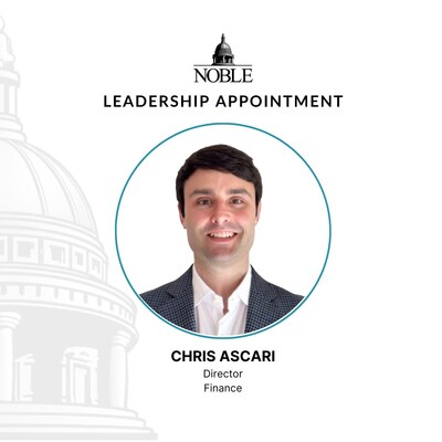 Noble is pleased to announce the addition of Chris Ascari as Director of Finance, strengthening the firm’s capabilities as it accelerates the expansion of its institutional investment strategies.