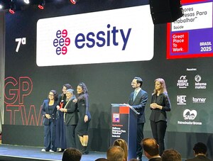 Essity é reconhecida mais uma vez entre as melhores empresas para se trabalhar no setor de saúde no Brasil