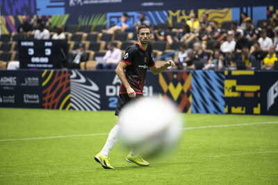 Phygital Athlete Participating in the Phygital Stage of a Phygital Contenders: Abu Dhabi - Football