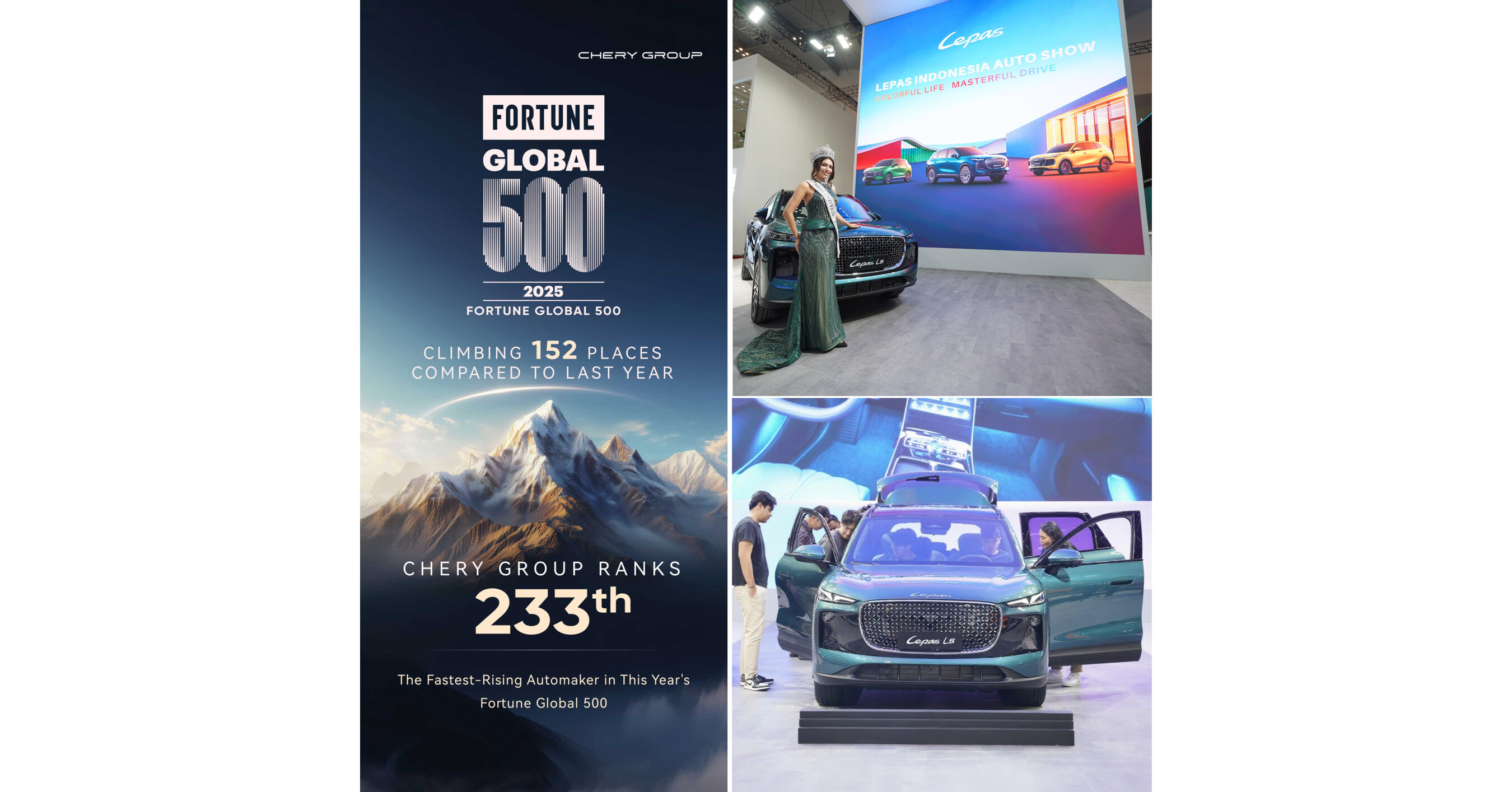 Chery Group Kembali Tercantum dalam Daftar "Fortune Global 500"; Debut LEPAS di GIIAS, Raih Pesanan Pertama di Luar Negeri