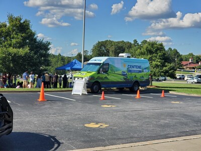The Centene Vision Van was on-site to provide free eye exams and prescription glasses.
