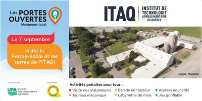 L'ITAQ vous accueille lors de la 21e édition Portes ouvertes Mangeons local de l'UPA