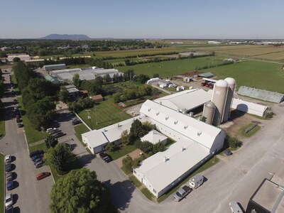 Photo aérienne de la ferme-école Maskita (Groupe CNW/Institut de technologie agroalimentaire du Québec)