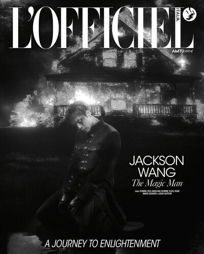 L'Officiel Italy Cover (Jacket: Comme des Garçons Homme Plus; Trousers & Gloves: TEAM WANG design; Boots: Louis Vuitton)